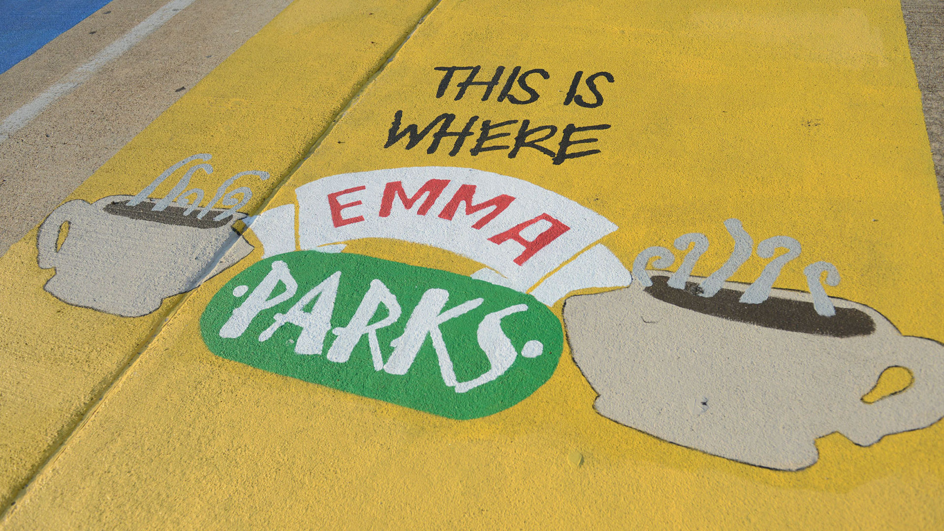 A&M Consolidated HS painted parking spots